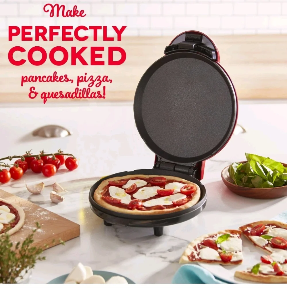 NIB DASH Express Electric Round Griddle Quesadillas,Pancakes Eggs, Bacon Burgers